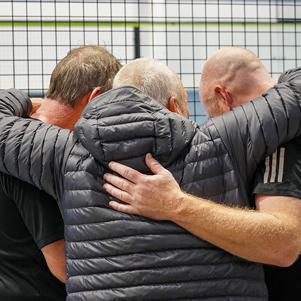 Hugging at Norfolk Padel Champs